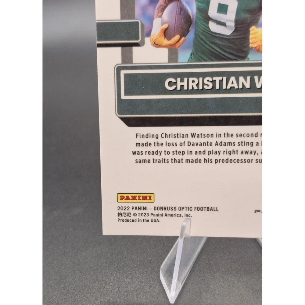 2022 Donruss Optic Christian Watson #219 Rated Rookie Red Hyper (RC) GB Packers